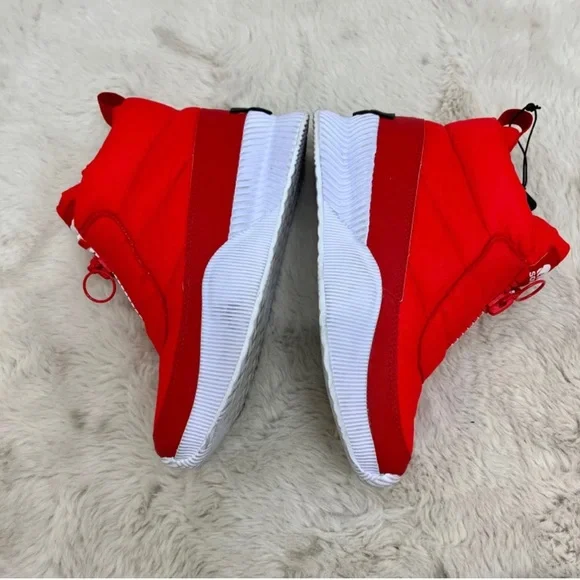 Sorel Out N About Red Puffy Zip Up Snow Winter Boots Size 6.5 - Picture 8 of 8